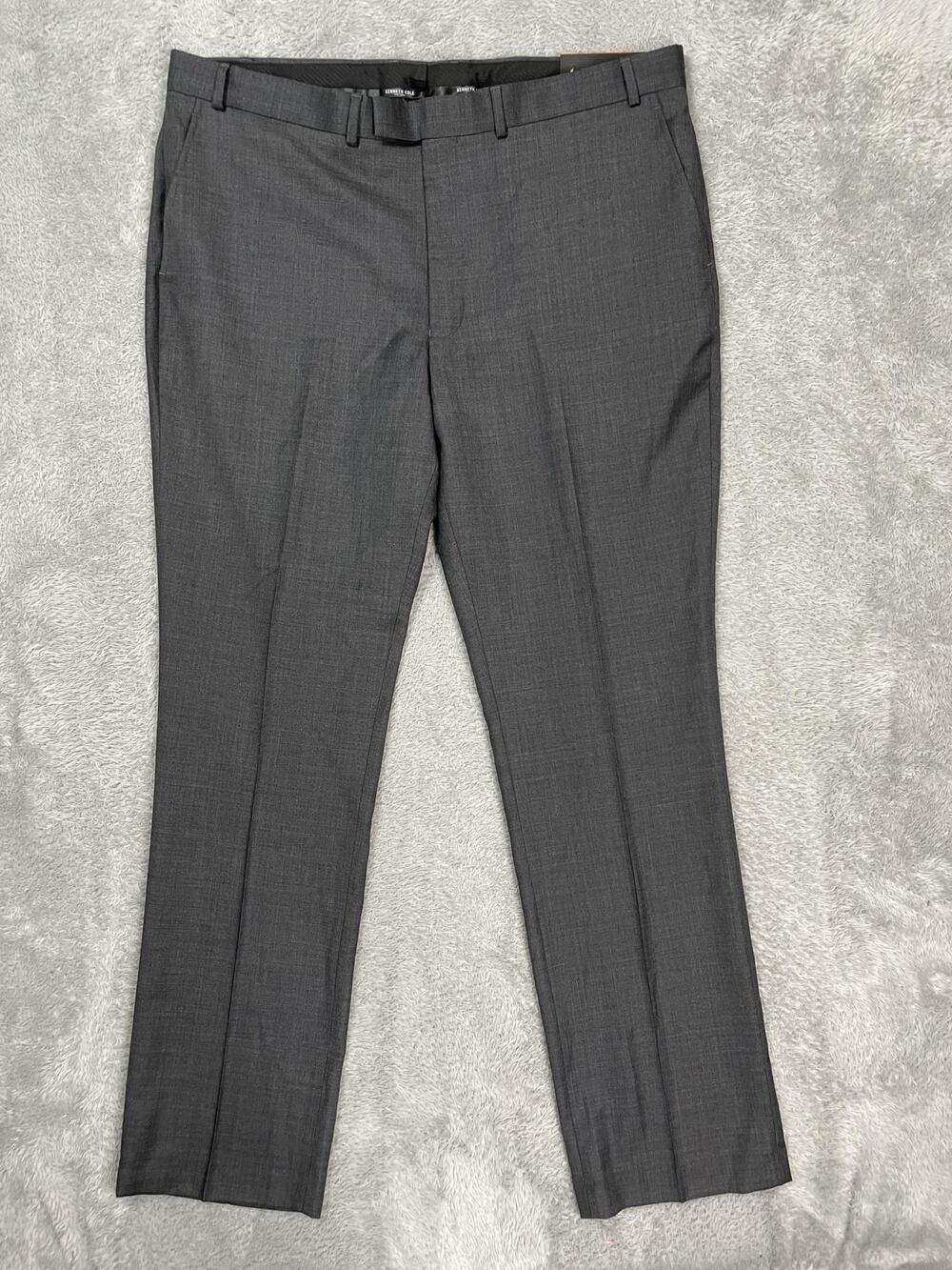 Kenneth Cole Precision Fit Dress Pants Mens 42x34 Gray Regular Fit Wool NWT